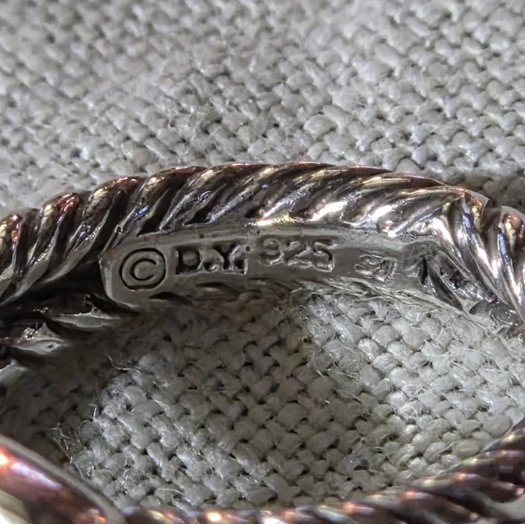 David Yurman Petite Albion Ring in Prasiolite & Diamonds, SS, Size 5.5 - Picture 11 of 13